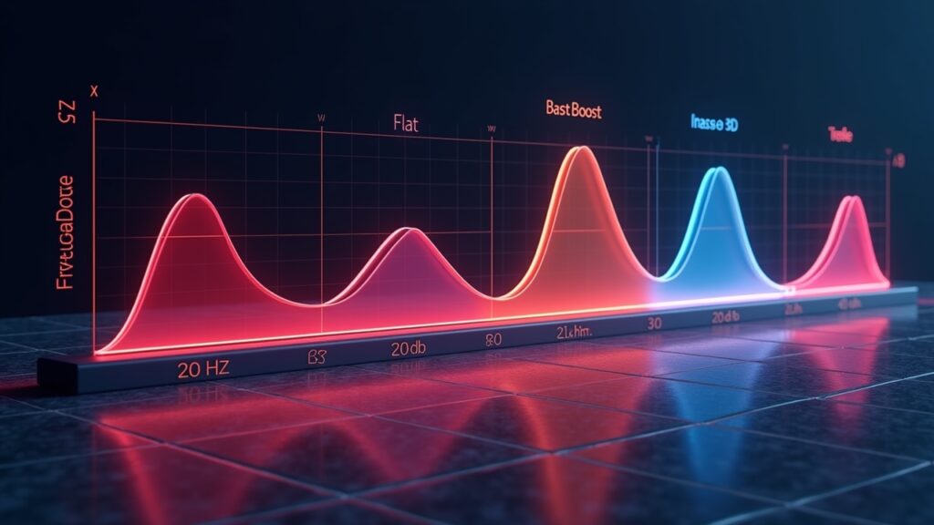 Audio frequency response comparison chart