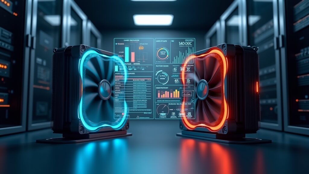 Performance benchmark comparison with cooling solutions