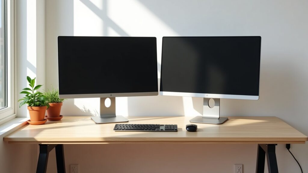 Cable management for multi-monitor setup